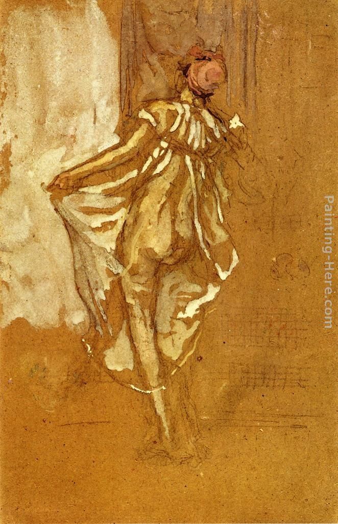 James Abbott McNeill Whistler A Dancing Woman in a Pink Robe, Seen from the Back